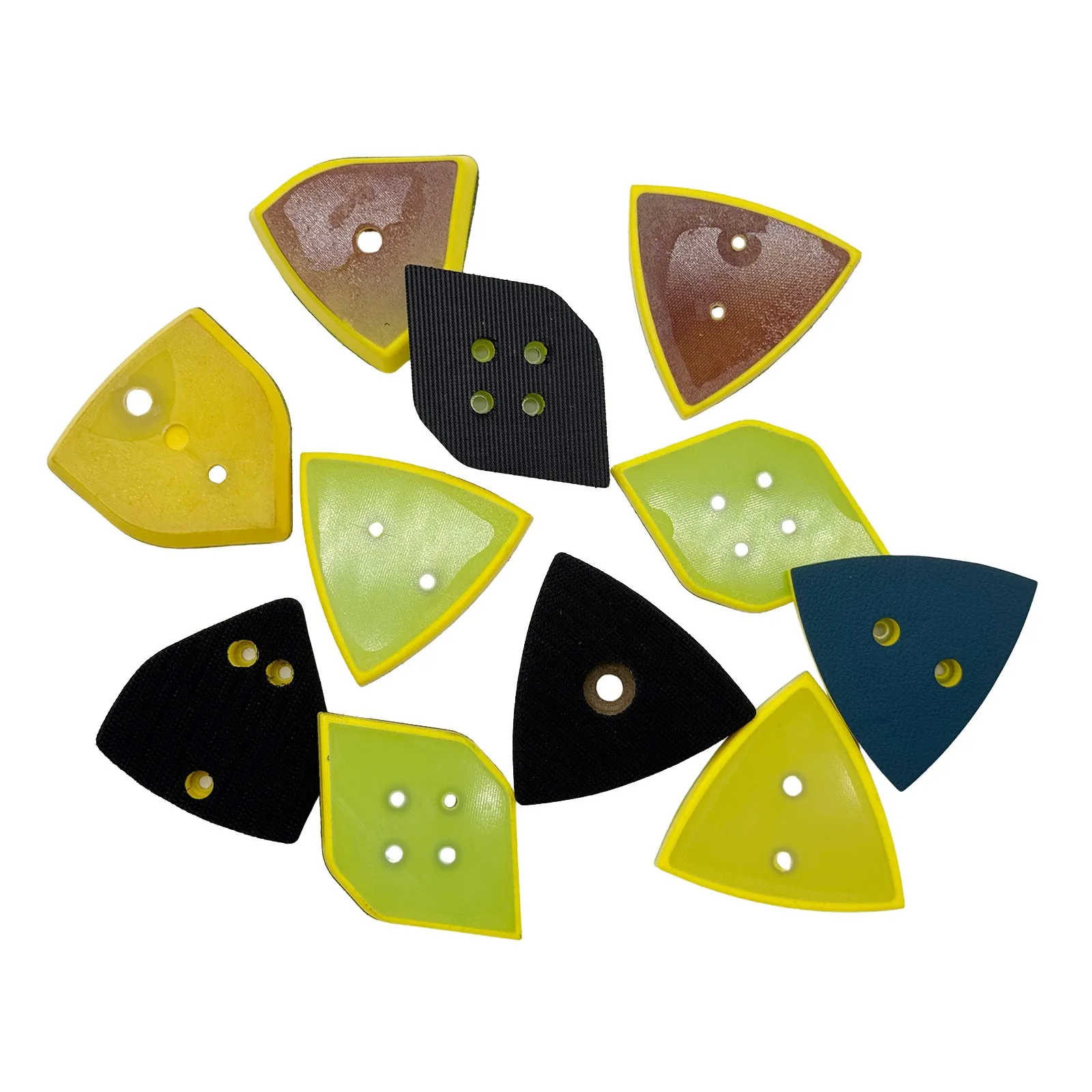 

Подложка шлифовального диска Треугольная буферная подушечка с центральным отверстием Электроинструмент для угловой шлифовальной машины Поверхность шлифовальной машины