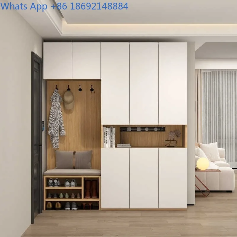 Shoe Cabinet for Home Entrance, Small Apartment Modern Simple Large Capacity Integrated Multi-Functional Wardrobe