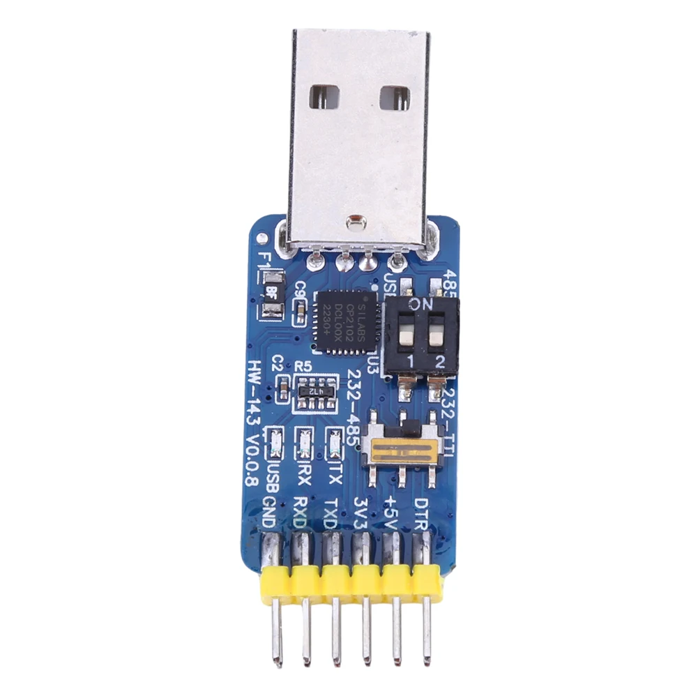 CP2102 Adattatore USB-UART da USB a seriale 6 in 1 Convertitore da USB a seriale multifunzionale USB-TTL/RS485/232 TTL-RS232/485 da 232 a 485