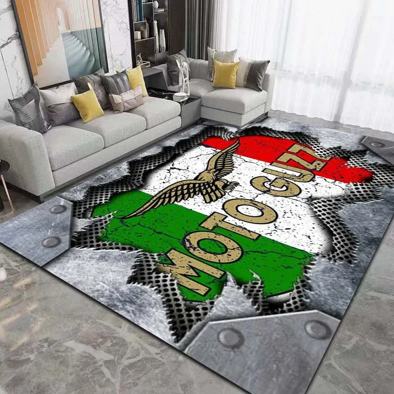 

2026 New Retro Motorcycle G-Guzzi Printed Carpet Living Room Bedroom Decoration Tea Table Table Non slip Entrance Carpet Gift