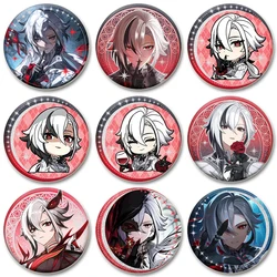 Anime Game Genshin Impact Arlecchino Cute Badges Brooches Knapsack Clothes Pins Decorations Birthday Gifts