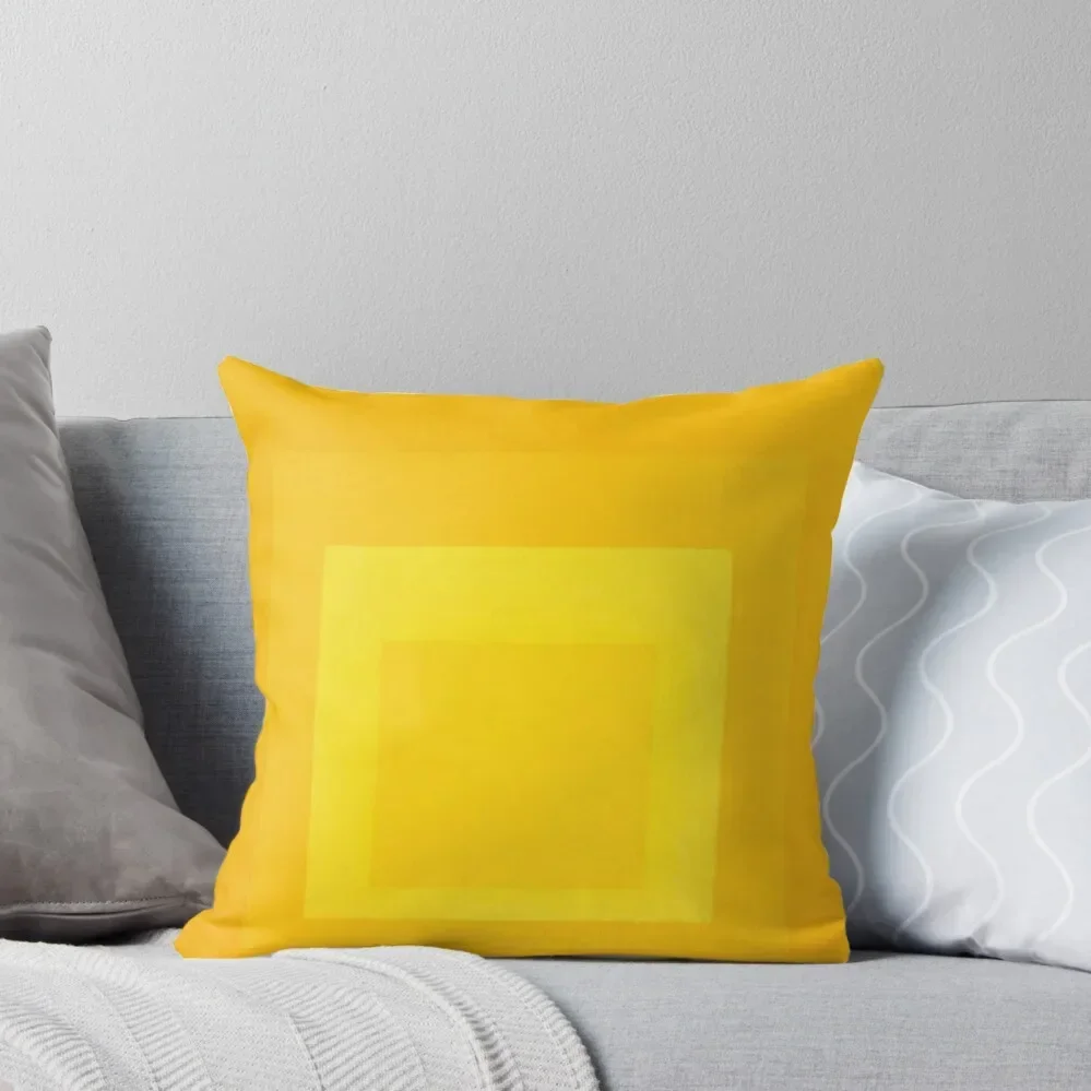 

josef albers Homage to the Square, yellow Throw Pillow Luxury Pillow Case christmas ornaments 2025 Pillow Cover