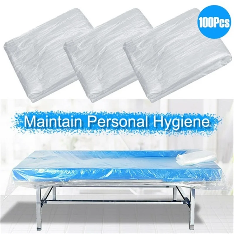 100pcs Disposable Bed Cover For Beauty Salon Open Hole Spa Massage Soft Bed Sheets Non-woven Fabric Breathable Elastic Bedspread