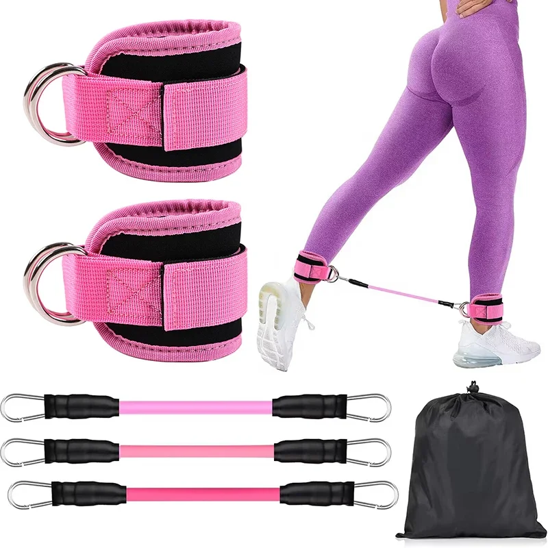 Correas de tobillo, conjunto de bandas de resistencia, entrenamiento físico, equipo de ejercicio de Yoga, glúteos, piernas, entrenamiento de fuerza para gimnasio, hombre y mujer