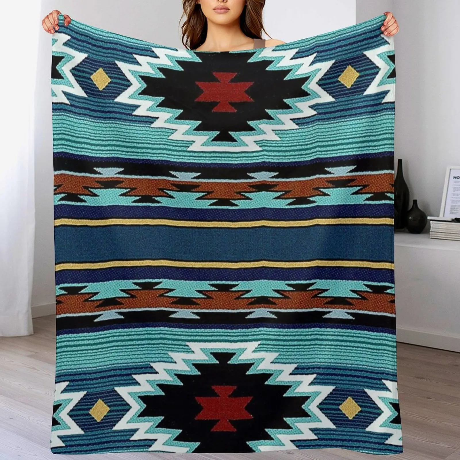 

Navajo blanket, Southwestern Art Design, Native American blanket, Native American art, Indian Art, Indian blanket, Throw Blanket