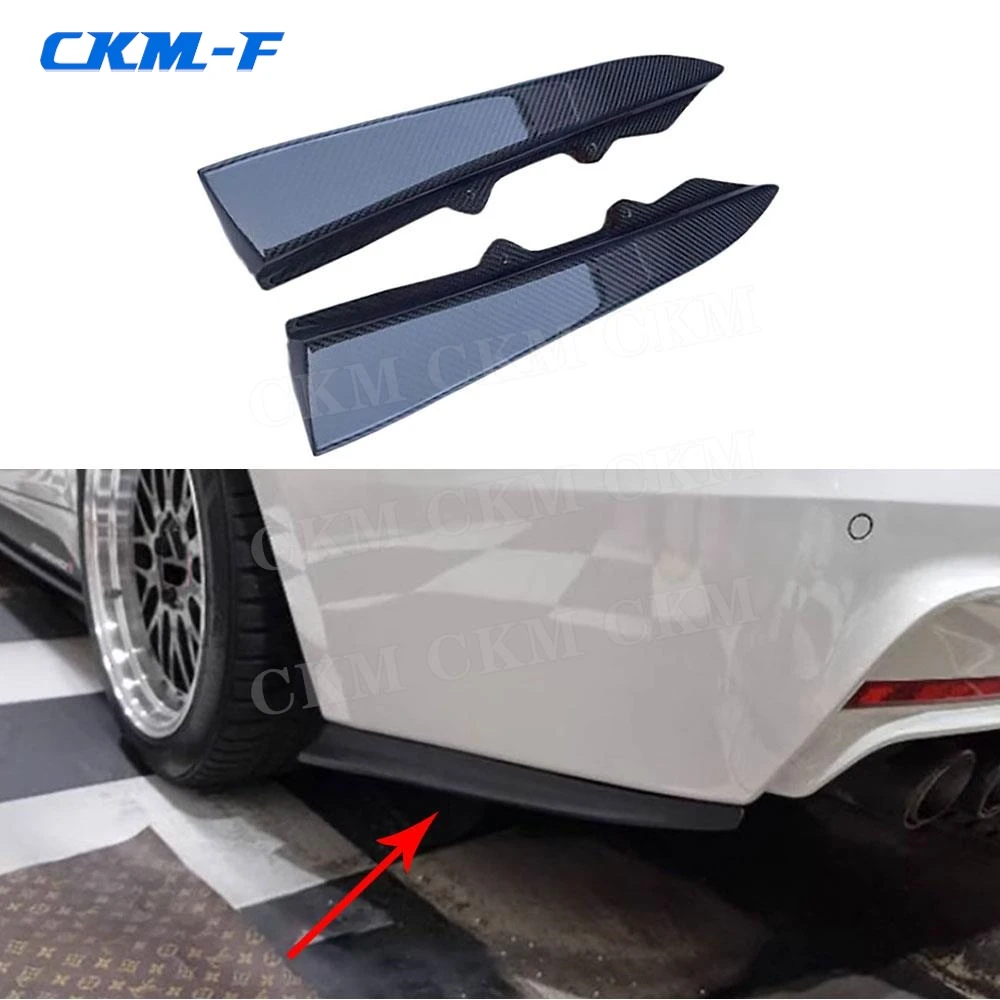 

Carbon Fiber Rear Bumper Splitters Spoiler Apron for BMW 3 Series F30 M Sport 2012-2017 FRP Black Rear Diffuser Lip Flaps Kits