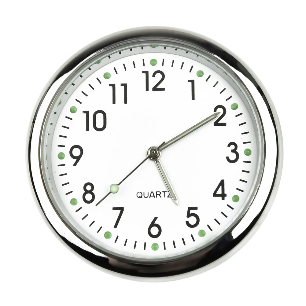 Decoration Car Clock Brand New High Quality Hot Sale Metal Useful 4*4cm Analog Watch Dashboard Office Quartz  Decoration
