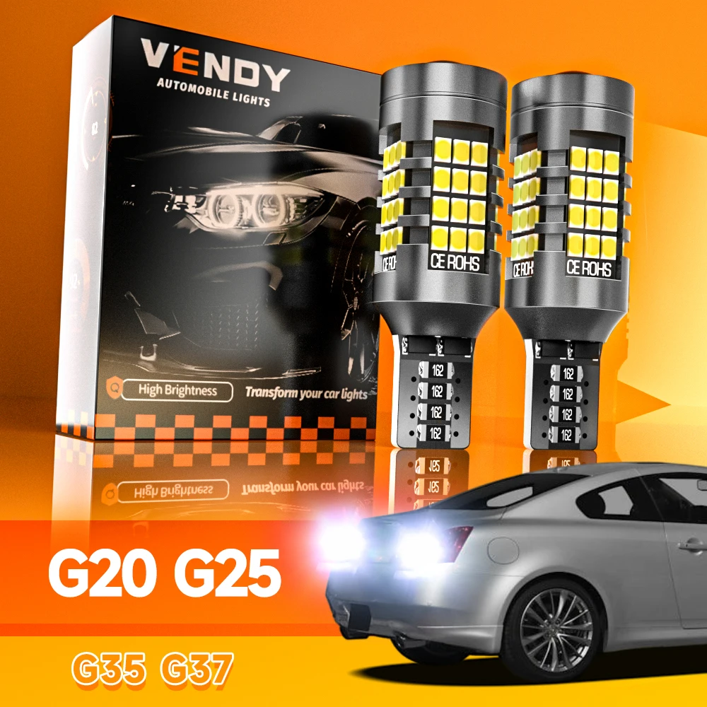 2 uds para Infiniti G20 G25 G35 G37 1999-2013 luz LED de marcha atrás lámpara de respaldo 2002 2003 2005 2007 2008 2011 2012 accesorios Canbus