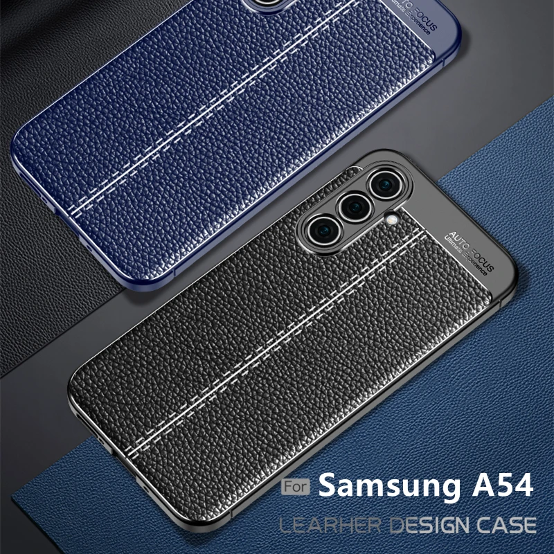 For Cover Samsung Galaxy A54 Case For Samsung A54 Capas Bumper Back Shockproof TPU Soft Leather For Fundas Samsung A73 A53 A54