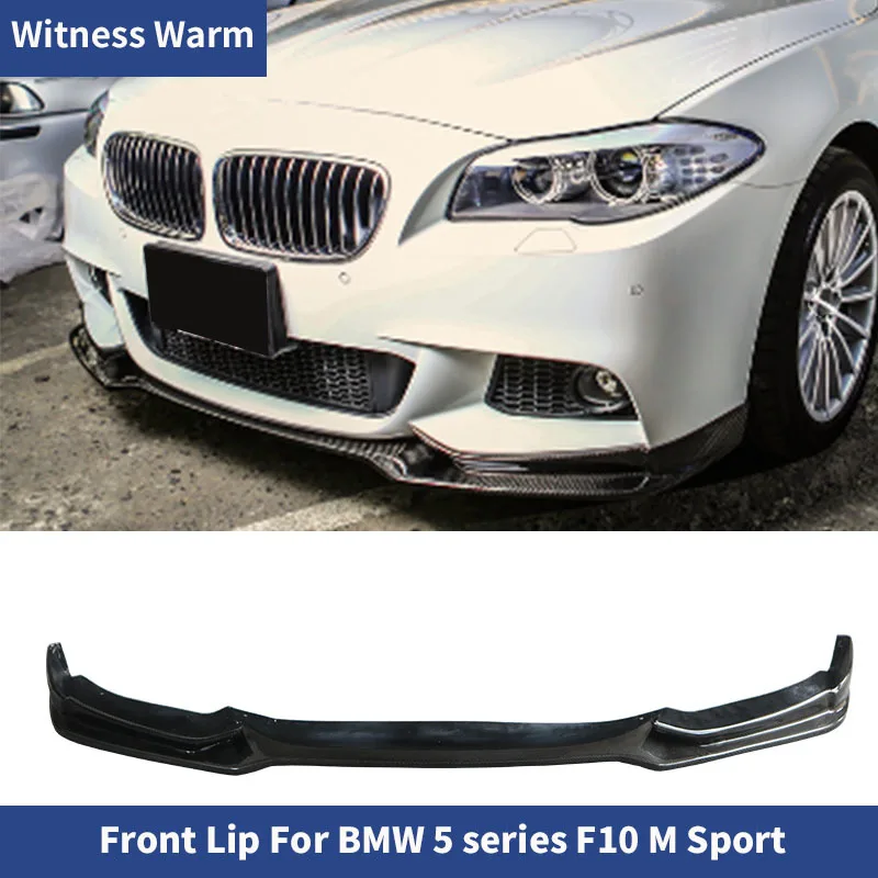 Real Carbon Fiber Front Bumper Lip Splitter Front Shovel for Bmw F10 M-tech Sport Bumper 2011-2016