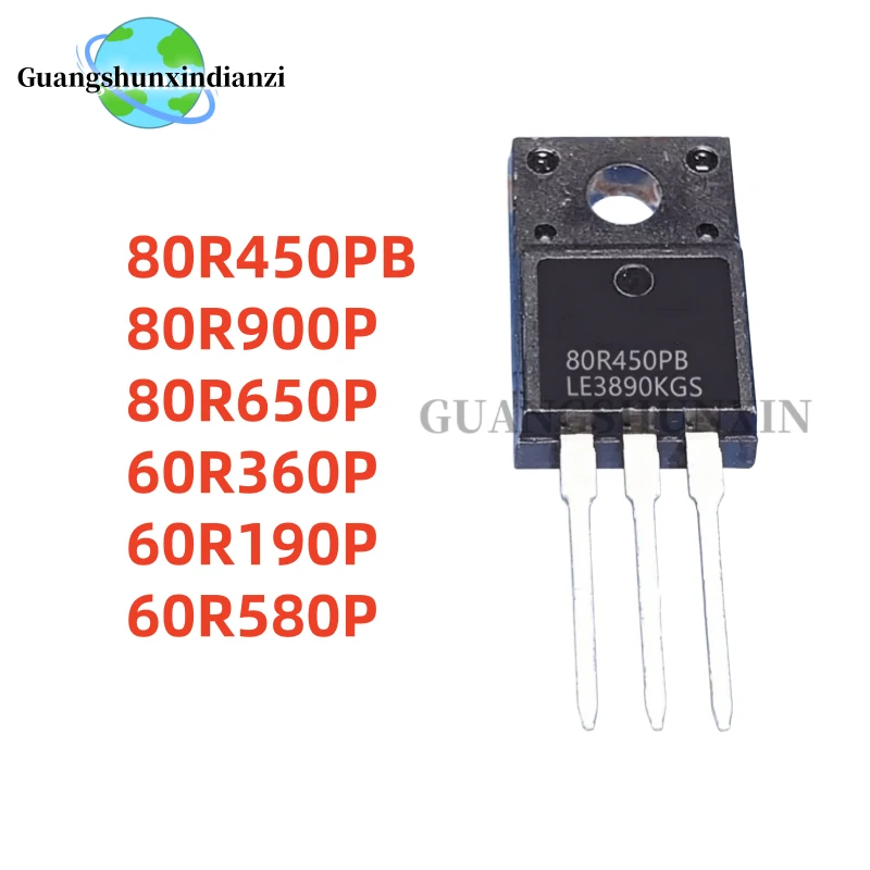 10PCS 80R450PB MMF80R450PB 80R900P MMF80R900PTH 80R650P MMF80R650PTH 60R360P MMF60R360PTH 60R190P MMF60R190PTH 60R580P TO-220F