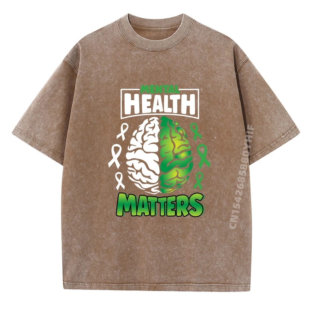 مسائل الصحة العقلية انتشار الوعي الدماغ الشريط الأخضر الفاخرة مصمم لفترة محدودة خاصة غسلها تي شيرت هدية فكرة #2