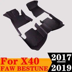 Car Floor Mats For FAW BESTUNE X40 2019 2018 2017 Custom Fit Front & Rear FloorLiner Auto Foot Pads Carpet Cover Interior Parts