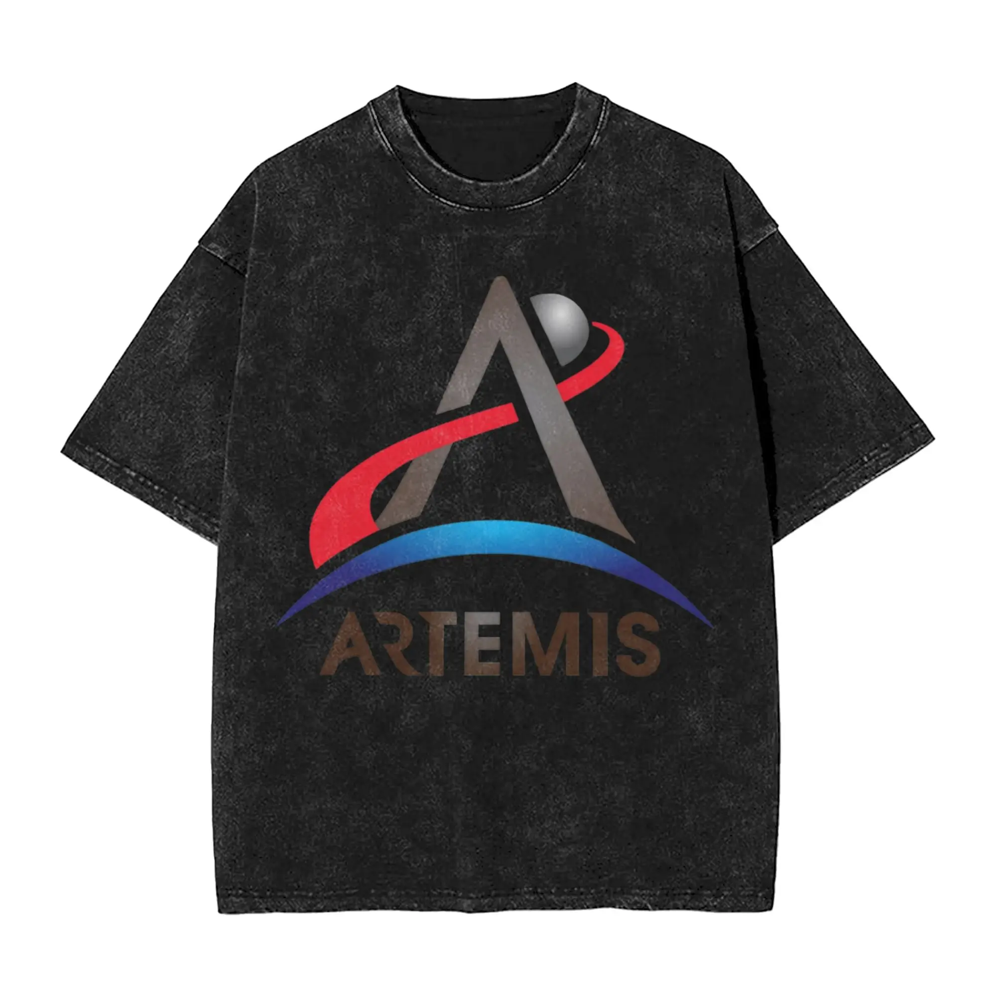 Artemiss Program Washed T Shirts Streetwear Retro T-Shirt  Tees Tops Men Women Short Sleeve Oversize Graphic