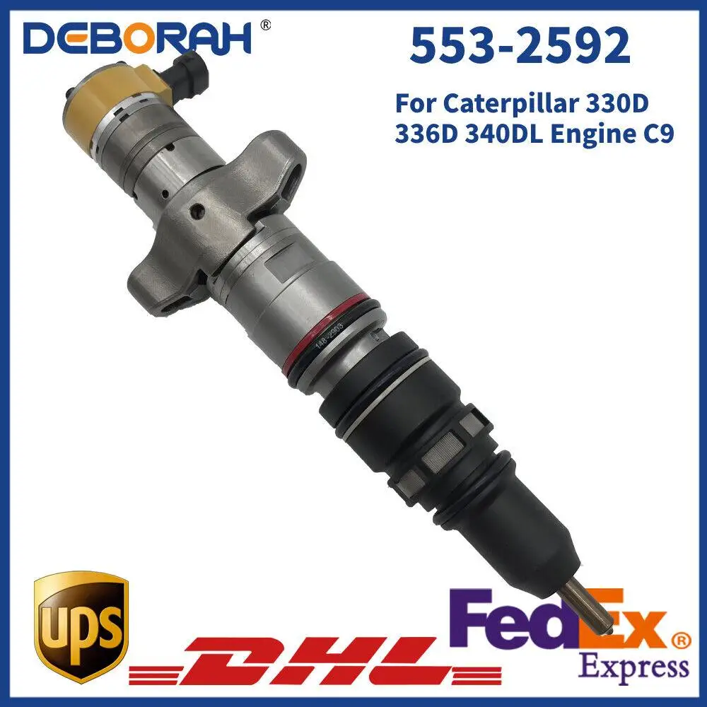 

553-2592 Diesel Fuel Injector 2 For Caterpillar 330D 336D 340DL Engine CAT C9