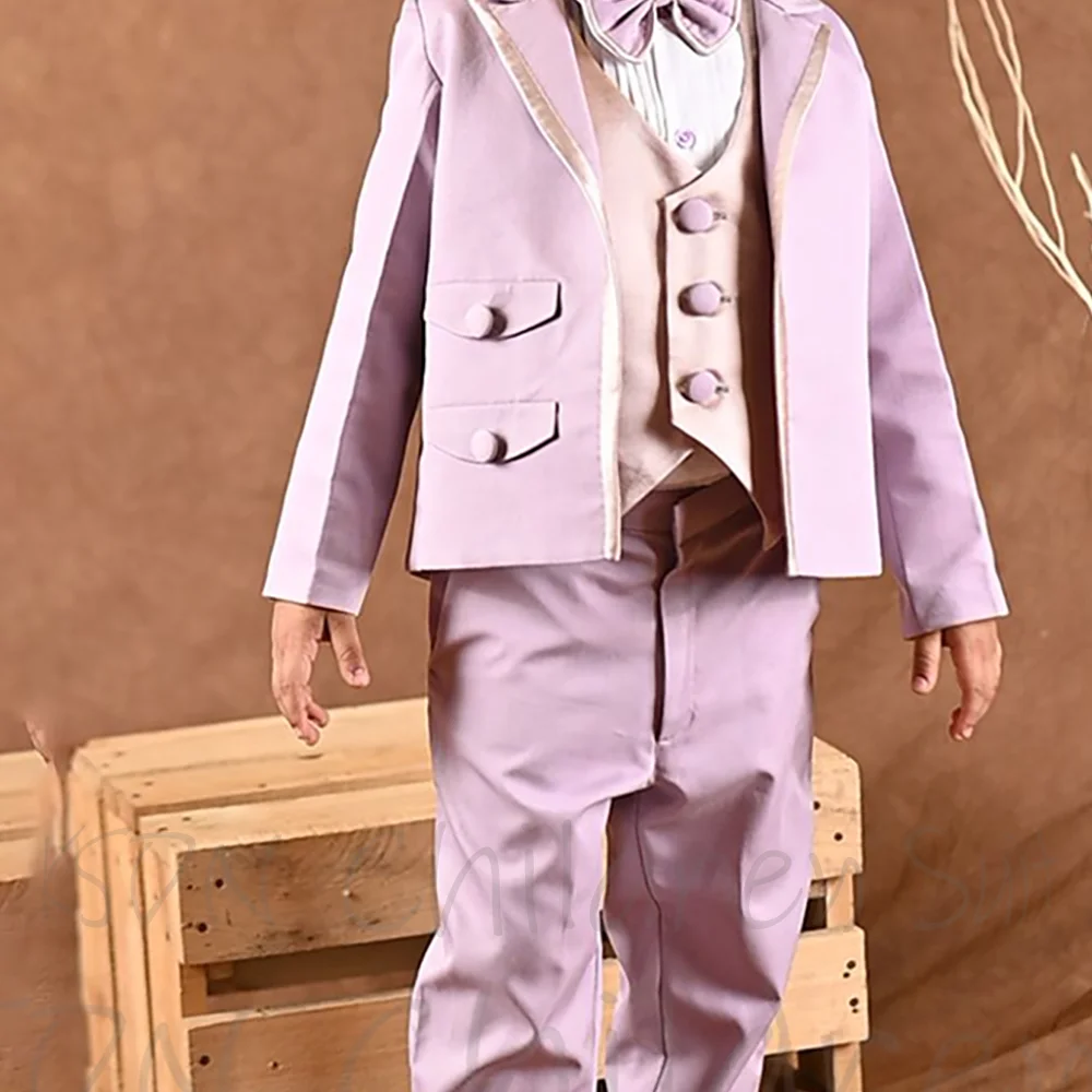 Baby Boy Suits Chic Peaked Lapel Casual Fashion Formal Children‘s Clothing Costume Customized High Quality Wedding Boy's Set