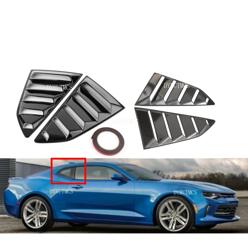 

Car Rear Window Blind Vent Trim Louver Scoop Decoration Cover Fit for Chevrolet Camaro 2017 2018 2019 2020 2021 2022 2023