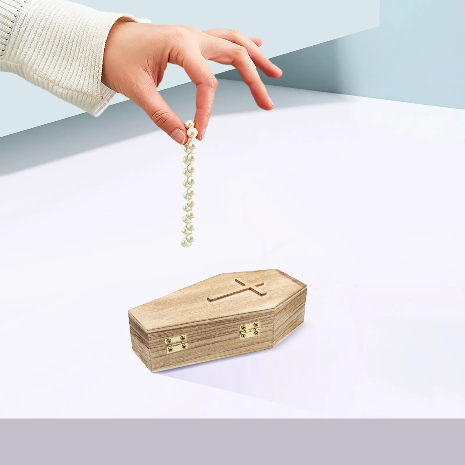 

Коробка-гроб для украшений на Хэллоуин: легкая, компактная, с классической текстурой, шикарная, для создания праздничной атмосферы