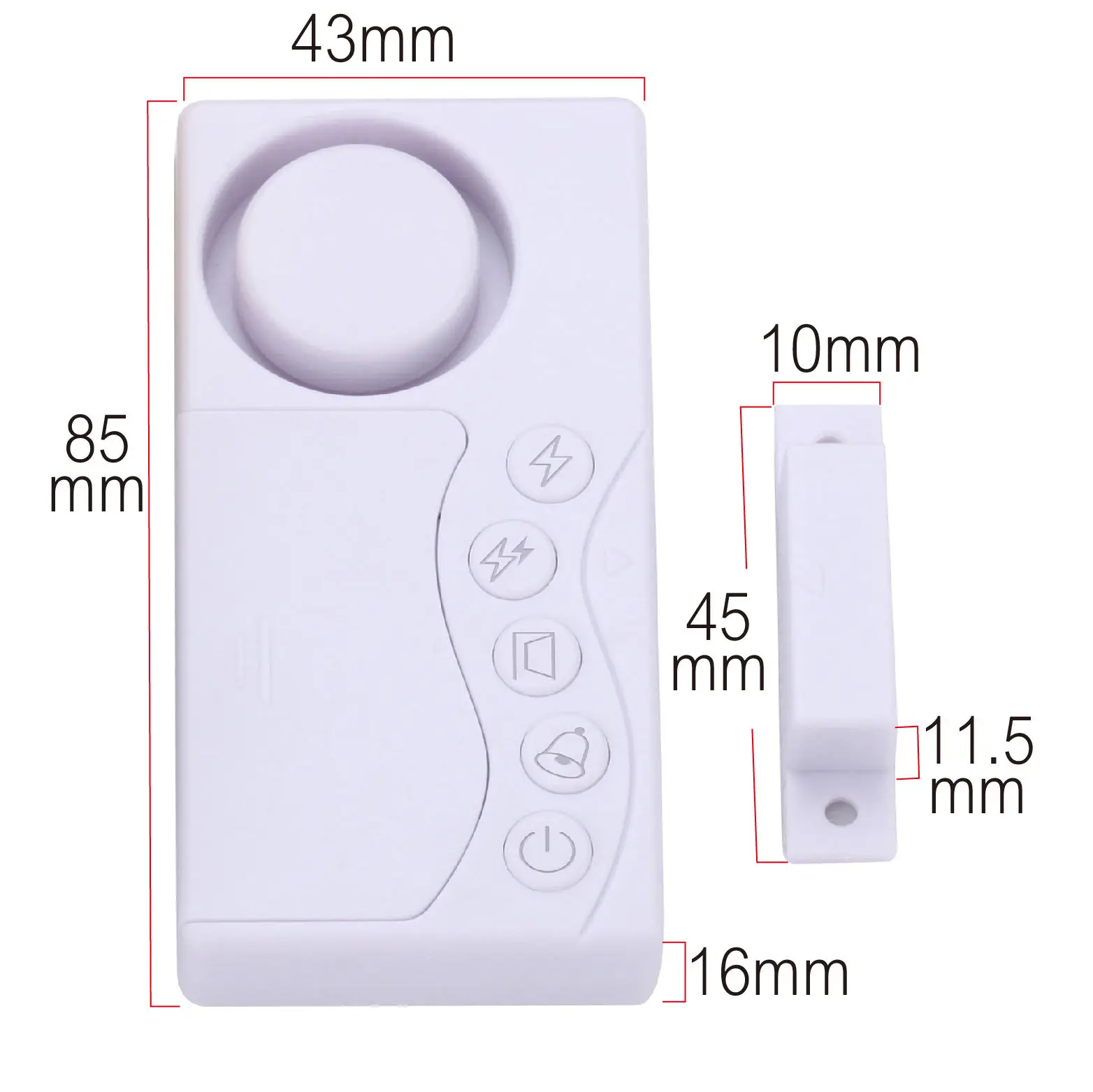 Imagem -03 - Porta Magnética Portátil e Janela Anti Ladrão Alarme Sensor Home Security Atraso no Fechamento do Tempo Porta Lembrete Sensor