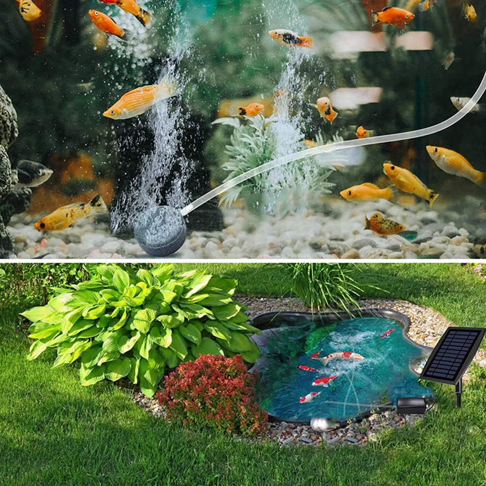 2.5W 6V Outdoor Small Fish Pond Solar Powered Aerator Pump Fishing Aerator Solar Panel Energy-saving Power Storage Oxygen Pump