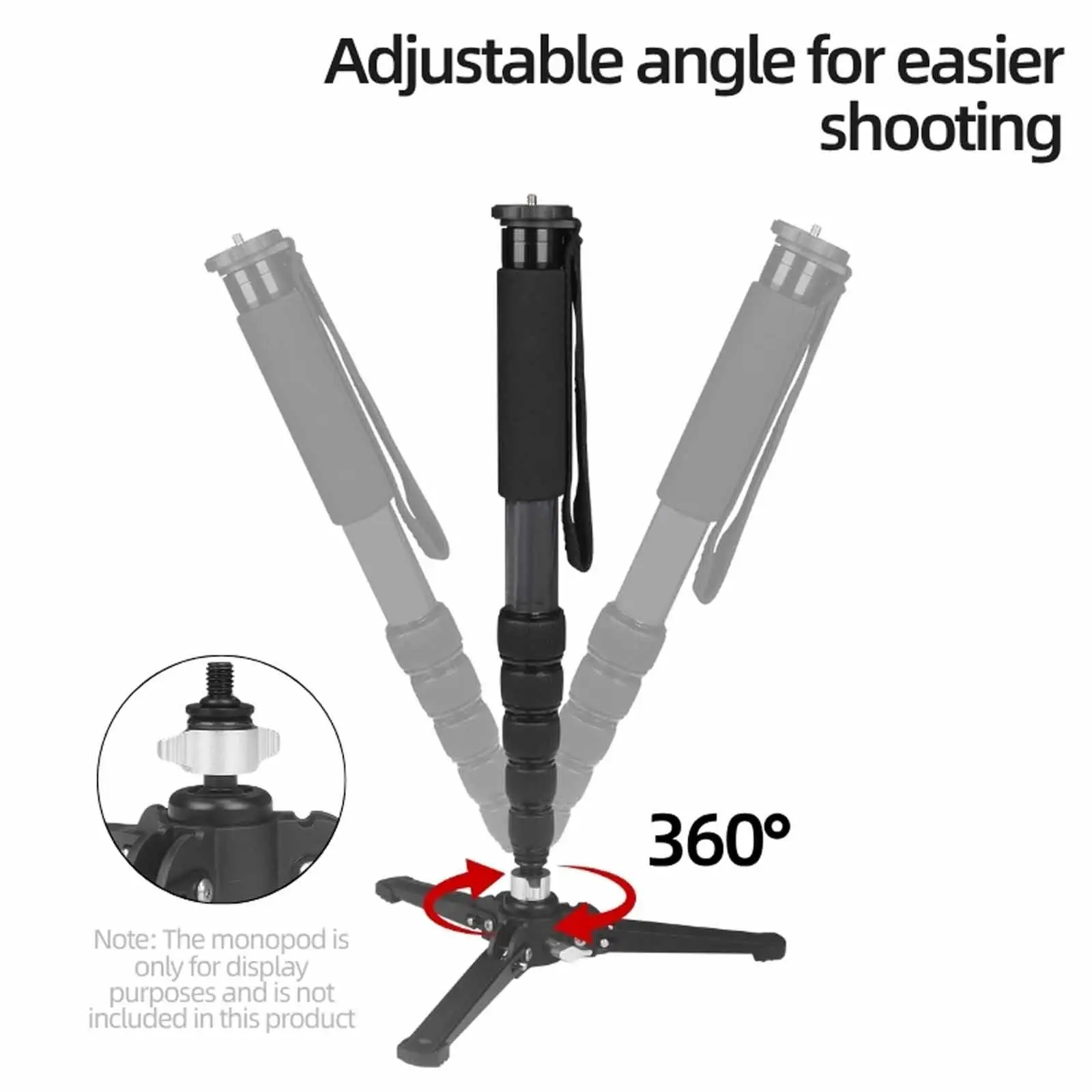

Monopods Tripod Base Foldable Professional Versatile Universal Accessories, AntiSlip Premium, Monopod Support Base Support Stand