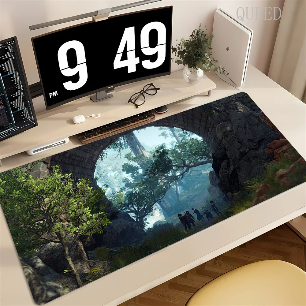 

Большой игровой коврик для мыши Baldurs Gate 3, игровой коврик с запирающимся краем, большой резиновый коврик для компьютерного геймера, милый коврик для мыши, коврик для ноутбука, стола 800x300 мм