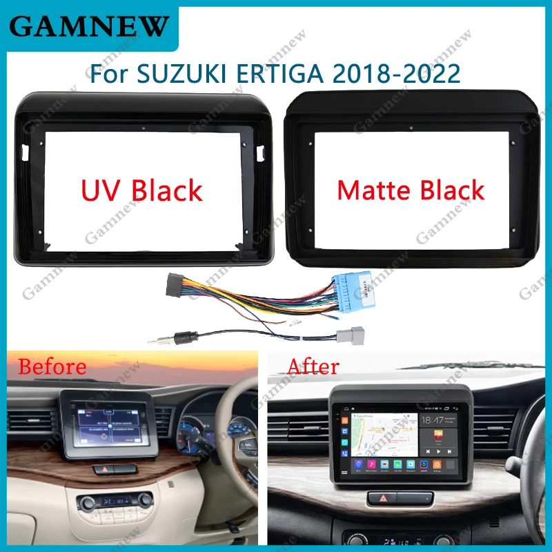 9 Inch Car Frame Fascia Adapter Decoder Android Radio Dash Fitting Panel Kit For Suzuki Swift Ertiga 2018-2022