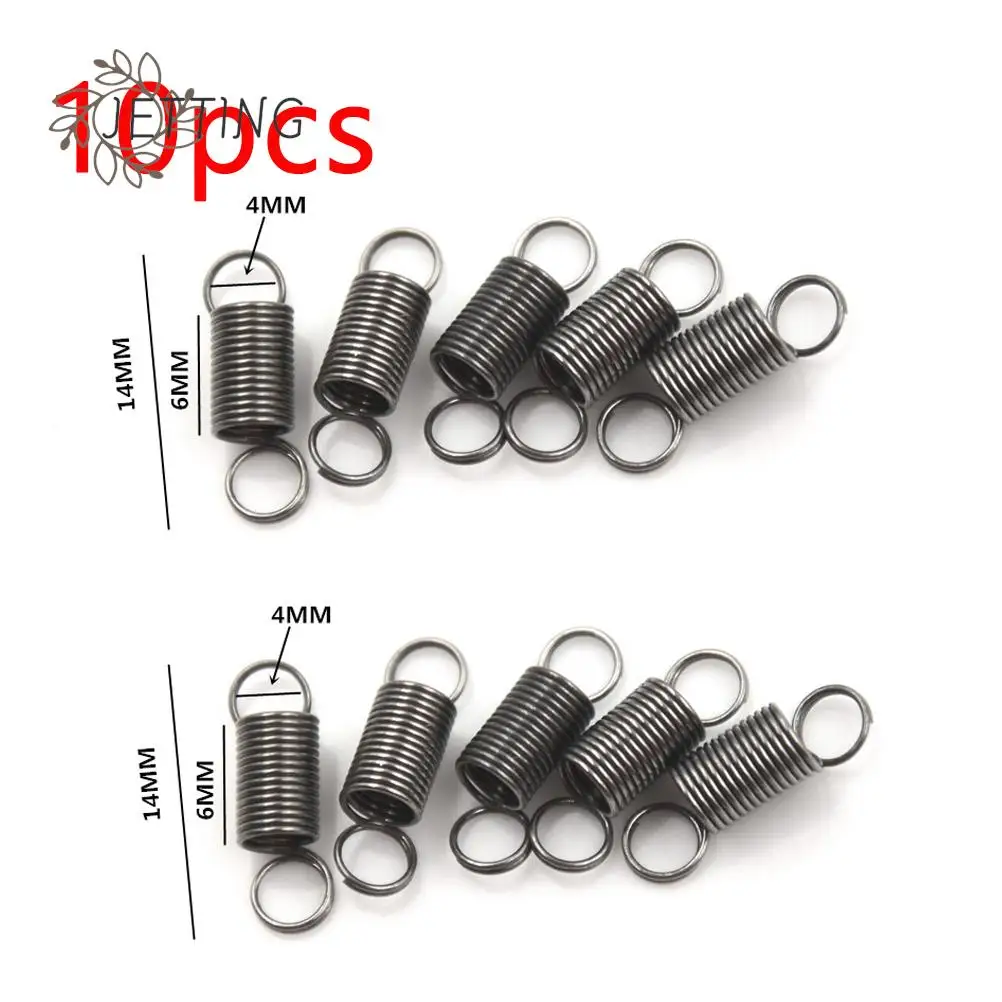 10pcs/lot Small Tension Spring Stainless Steel With Hook For Tensile DIY Toys Spring Length 6 Mm Stretch To 30MM