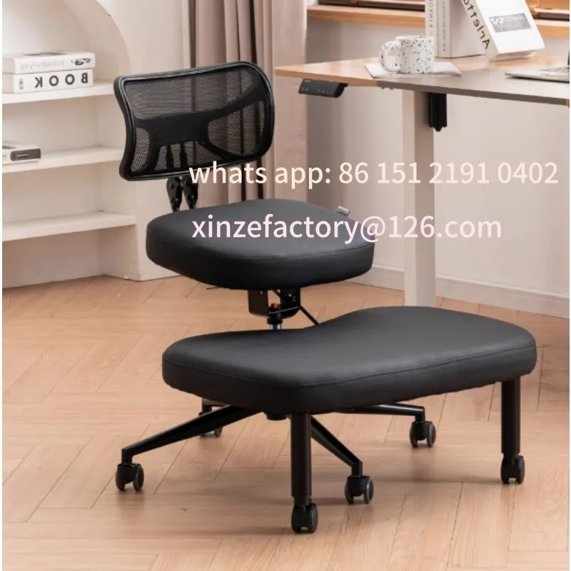 

Customizable Cross-Leg Chair for Office, Meditation, Yoga - Adjustable Height with Waist Support