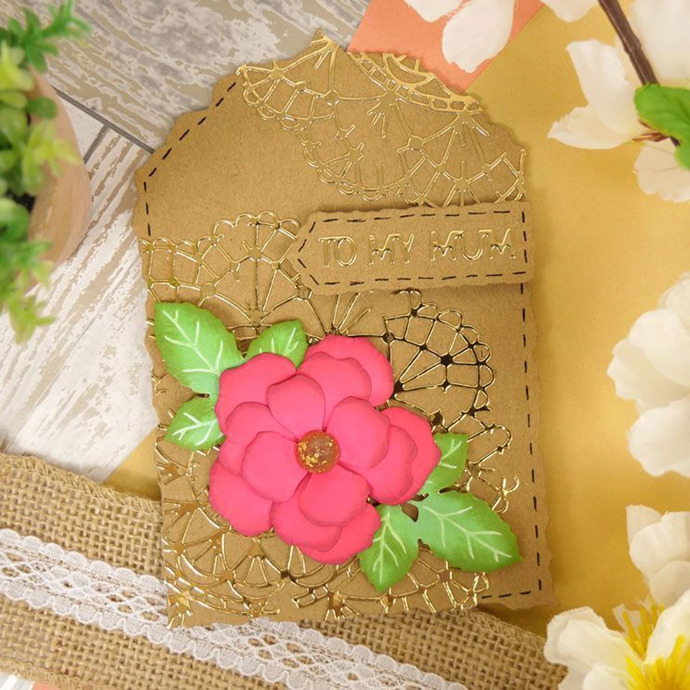 Lucky Goddess Metal Cutting Dies Shabby Edge Nesting Diy Scrapbooking Photo Album Decorative Embossing Paper Card Crafts