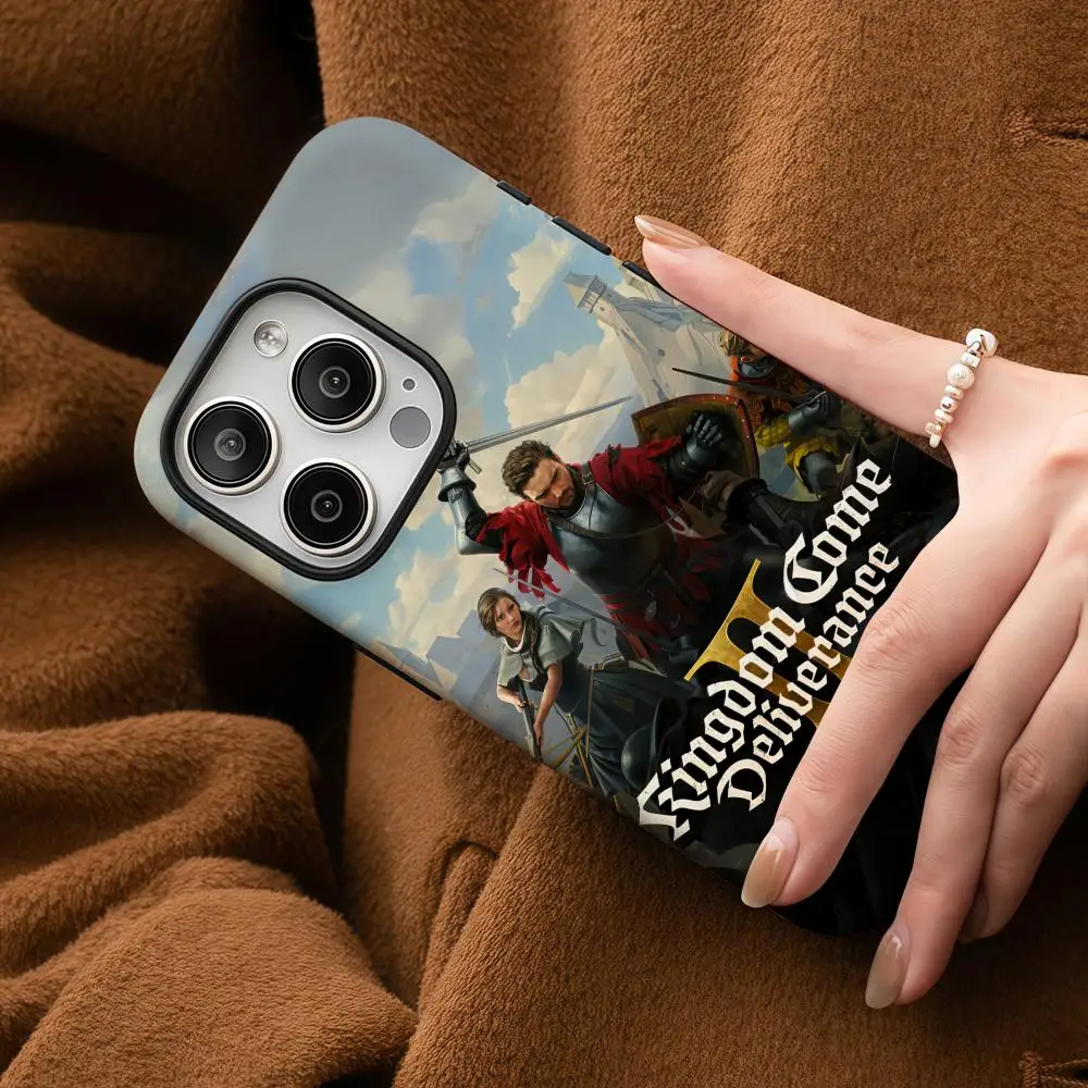 

Kingdom Come D-Deliverance II Phone Case For Samsung Galaxy S25 24 23 22 Ultra Plus A56 36 26 Glossy HD Double-Layer Hard Shell