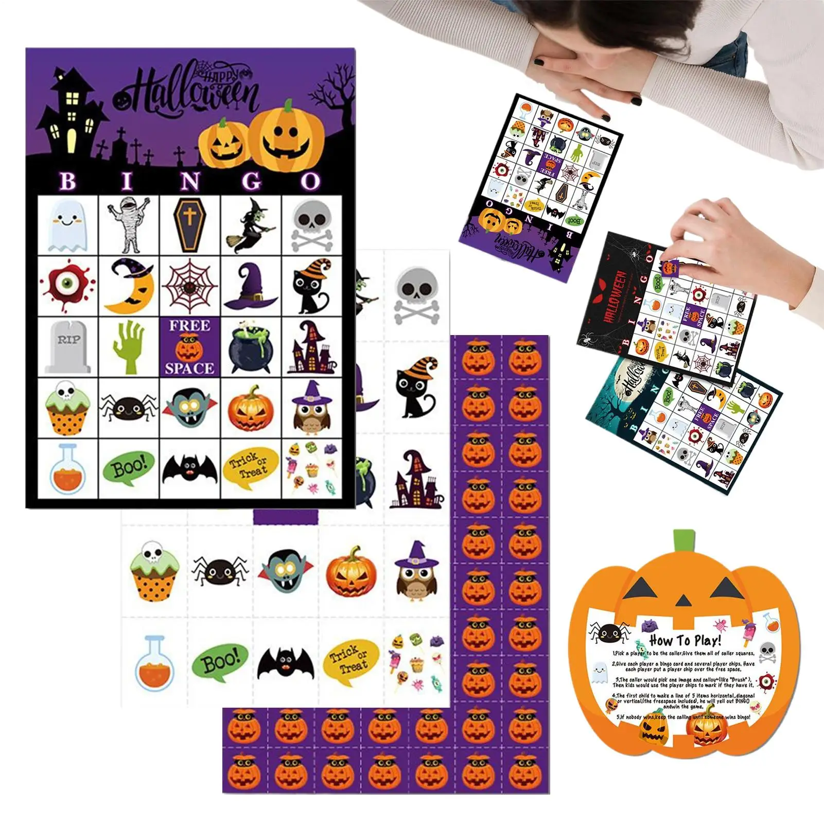 

Card Games For Families 24 Players Travel Card Games Gathering Table Toy Halloween Bingo Play Set For Family Camping Home Social