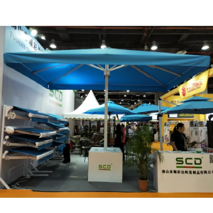 

3x3,3x4,3x5,4x4,4x5 Size Customized Big Outdoor Patio Umbrella with Light