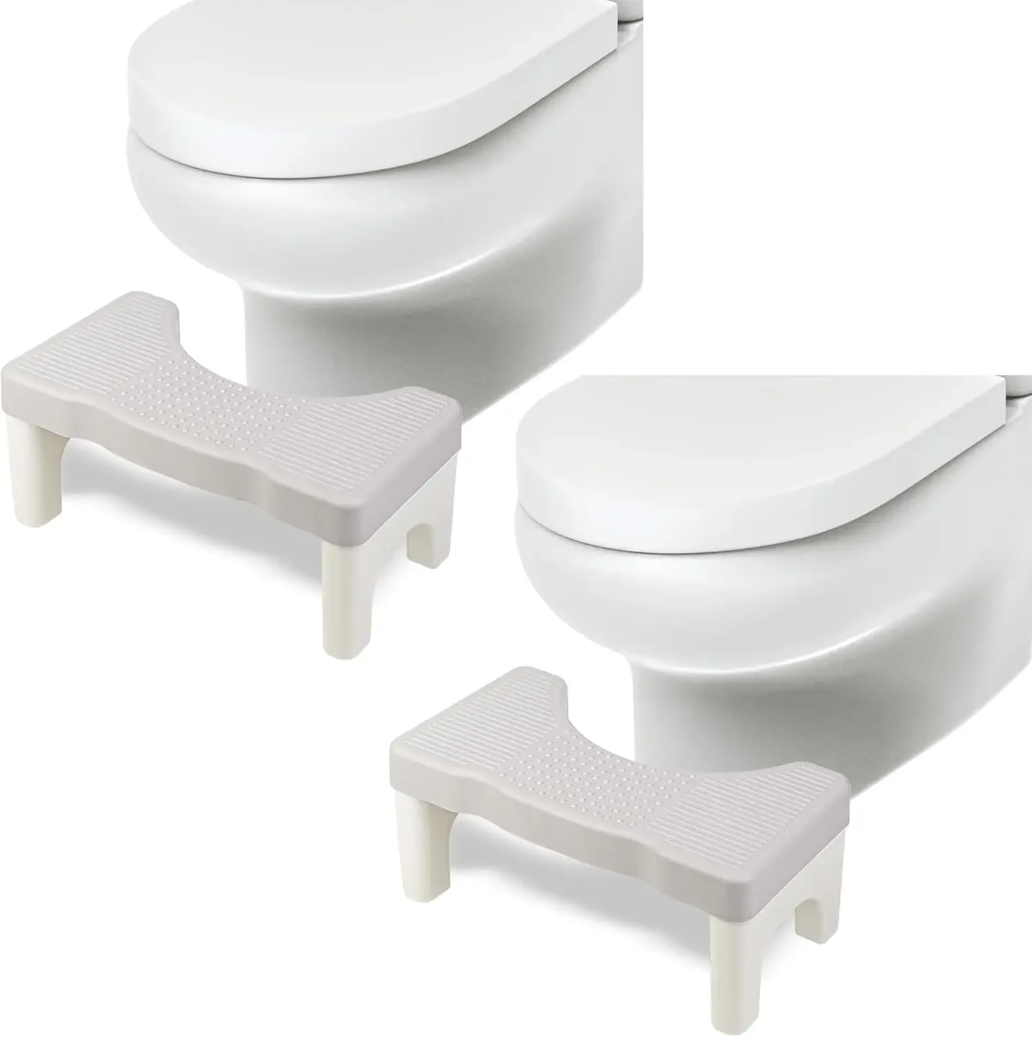 Home Bathroom Toilet Stool Thickened Footrest Squatting Aid Foot Step for Adults Kids and Pregnant Women Comfort Support