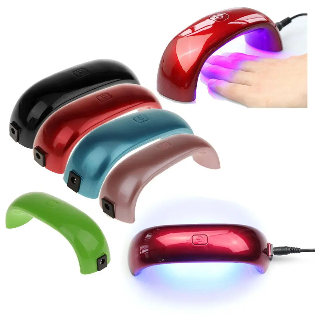 Lampe à ongles UV LED portable, 9W, mini USB, séchoirs de vernis gel, manucure