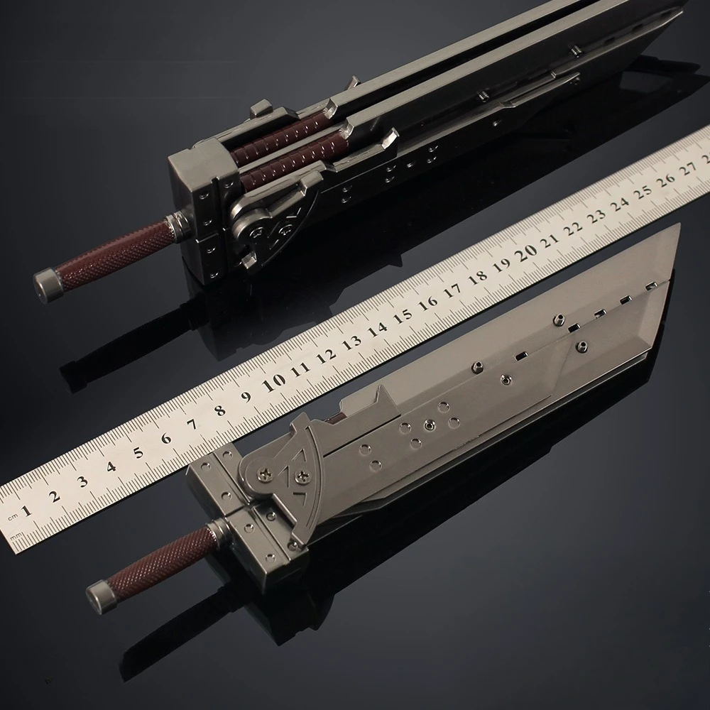 25cm Fantasy Anime Game Peripheral Cloud Buster Sword High quality Metal weapons Model Craft Ornament Boy's Holiday Gift Set Toy