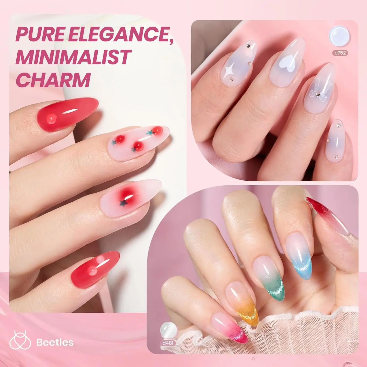 Conjunto de esmaltes em gel 53 peças, gelatina de 36 cores e olho de gato com base/casacos superiores e ferramentas para manicure doméstica