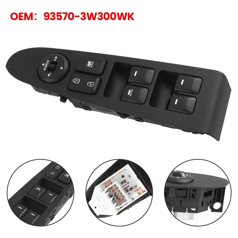 

NEW-Car Power Window Switch Front Left For Kia Sportage 2011-2017 93570-3W300WK Car Replacement Parts Accessories