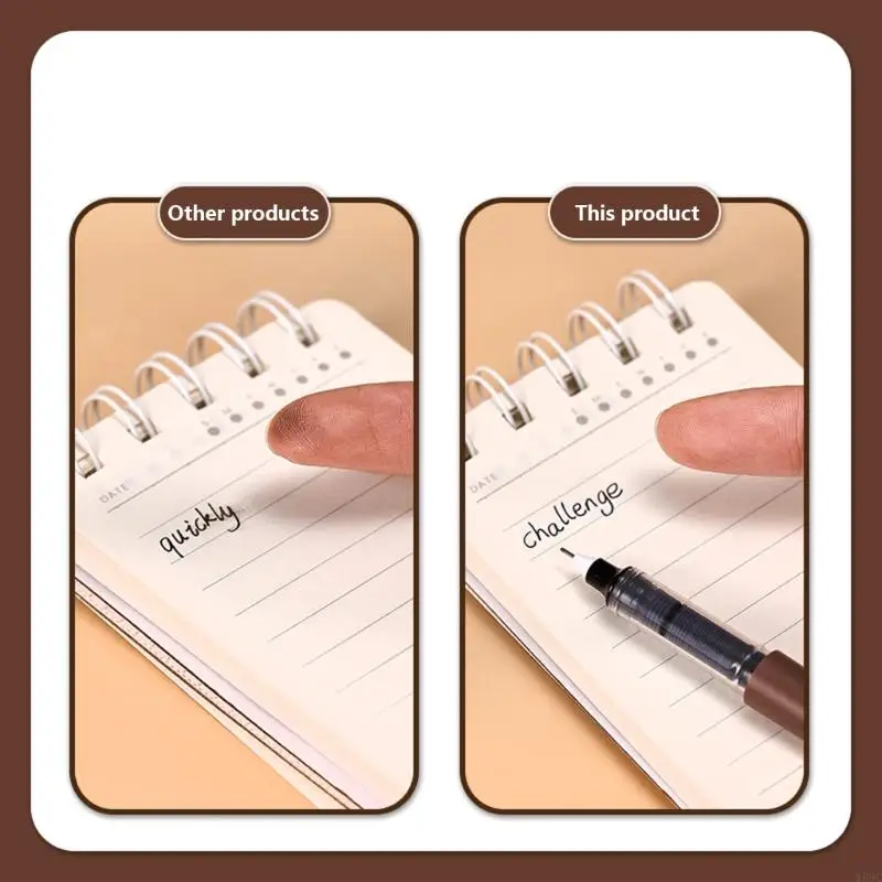 W89C 6 PCS الحبر الأسود قلم محايد القهوة القهوة PEN 0.5 مم كتابة القلم اللوازم المدرسية