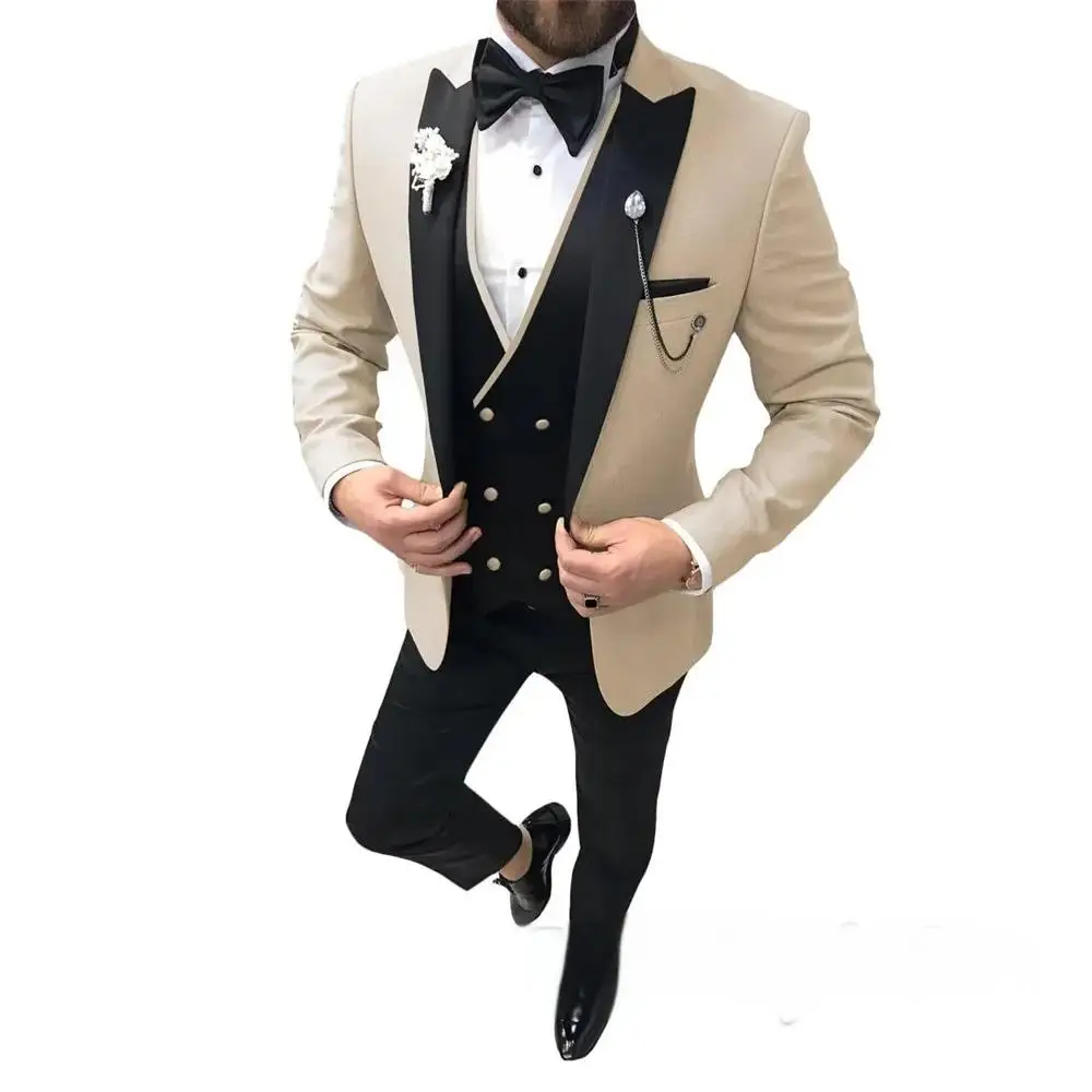 

Tuxedo for Men 3 Piece Suit Slim Fit Tuxedo Suit Set Wedding Prom Suits Mens Fashion Formal Suits