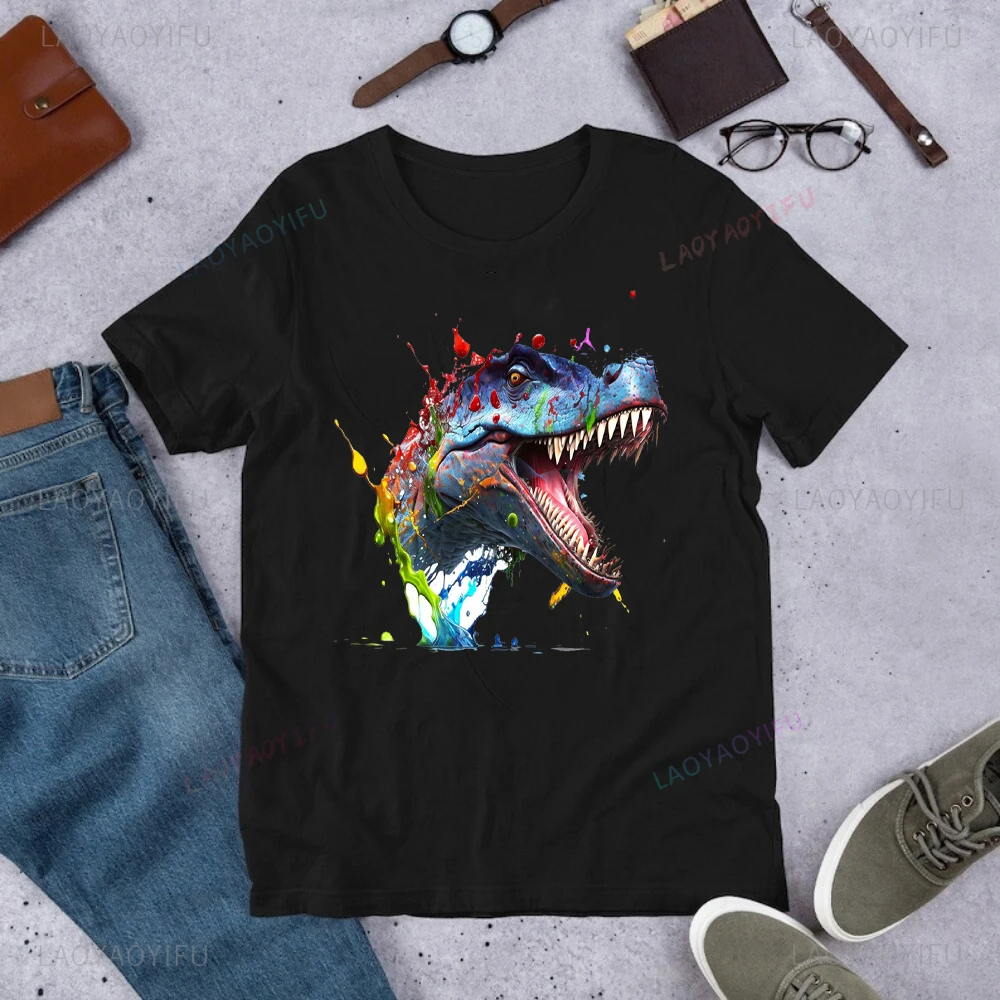 Dinosaur Jurassic Park Send More Tourists Raptor Print Tshirt Short-sleev Breathable Graphic Tee Classic Vintage Tops