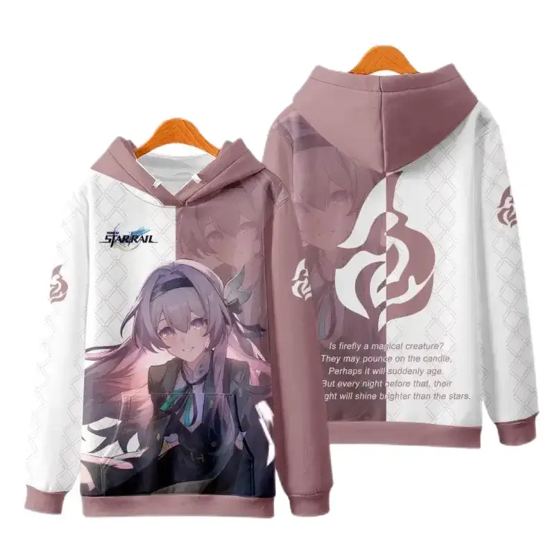 

Популярные толстовки для косплея по игре Honkai: Star Rail с 3D-принтом, аниме-свитшоты оверсайз, мужские и женские толстовки с длинными рукавами, спортивные костюмы, пуловеры, куртки