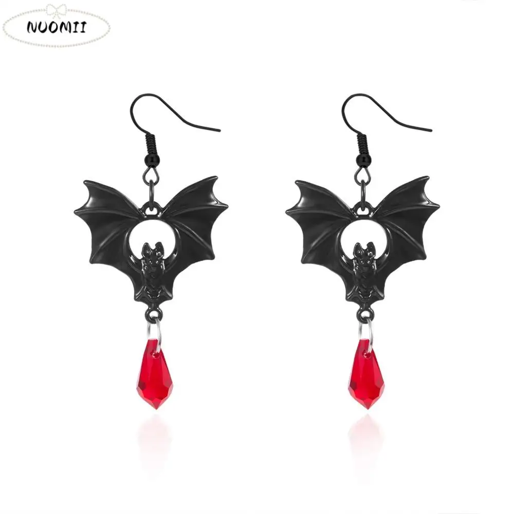 أزياء الخفافيش هالوين الأقراط الاكريليك العنكبوت شبح الأذن ترصيع شرابة طويلة الشرير اليقطين استرخى أقراط الطرف #1