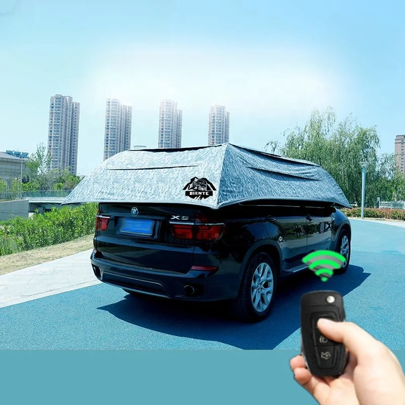 

2023 BIENTE New Product Customized Logo Foldable Car Cover with Remote Control Automatic Car Umbrella