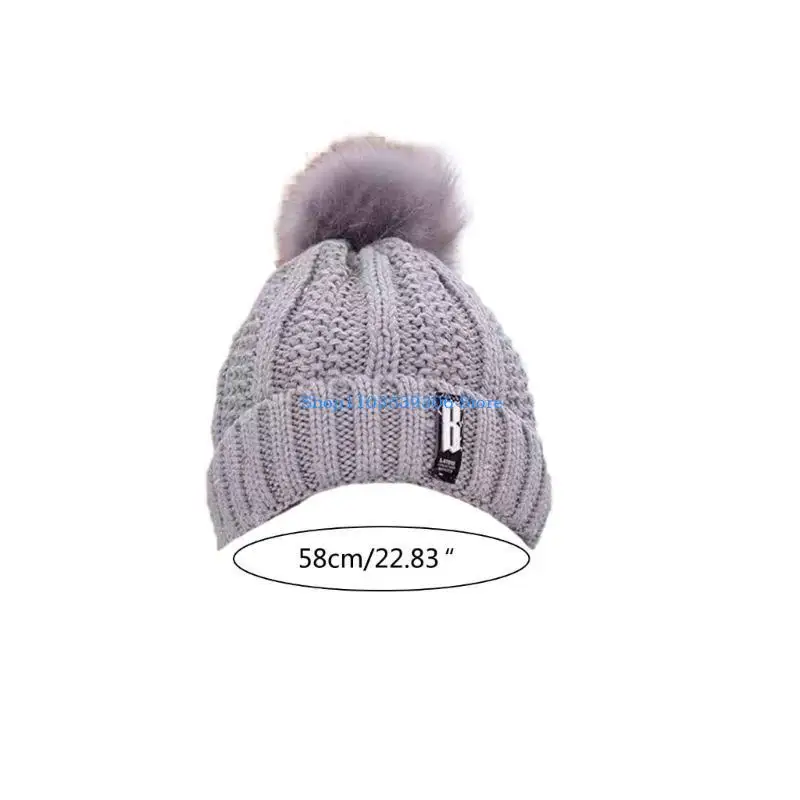400A Thick Soft Dual-Layered Beanie Hat for Women Thicken Winter Keep Warm Outdoor Beanie Hat Scarf Warm Hat