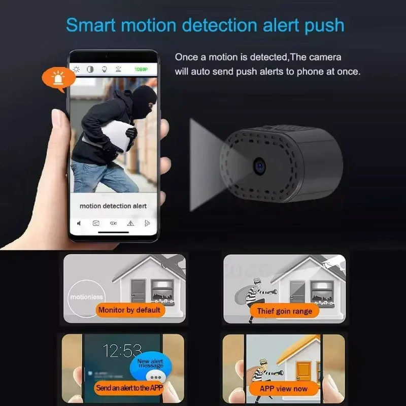 1080P HD Mini Wifi Camera Smart Home Surveillance Night Vision Micro Camcorder AP/IP Webcam Magnetic Motion Detection Espia Cam