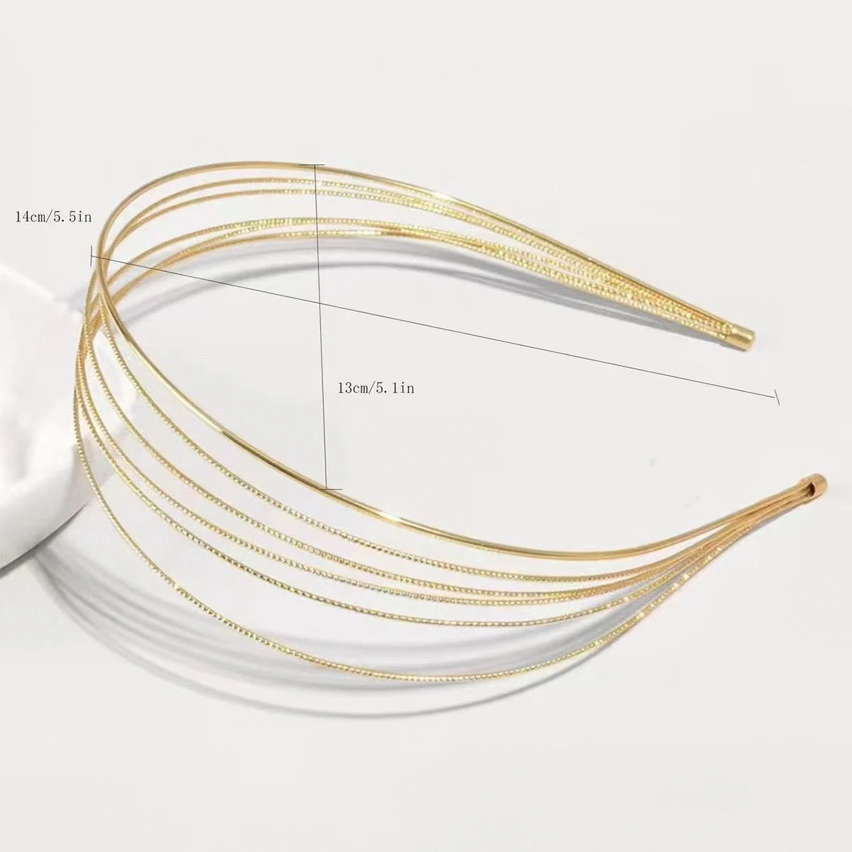Neue Dünne Stirnbänder für Frauen Multilayer Legierung Haar Hoop Doppel Wurzel Metall Haar Bands Haar Zubehör Glatte Kopf Hoop Großhandel – Detail 4