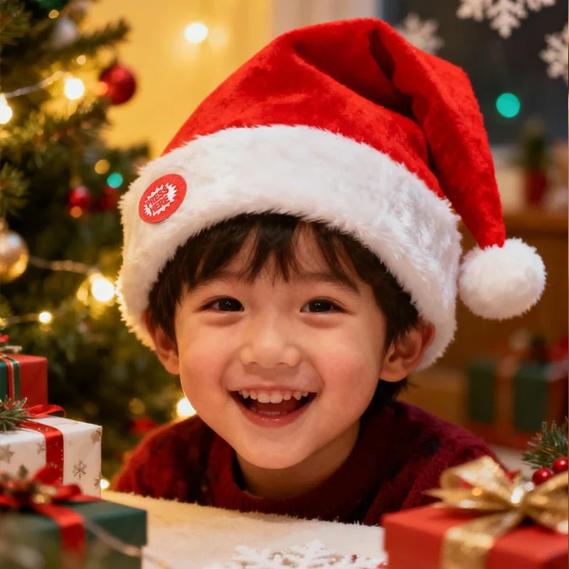 

Merry Christmas Plush Children Adult Santa Hat Singing and Dancing Santa Hat Music Swinging Kids Toy Christmas Hat New Year Gift