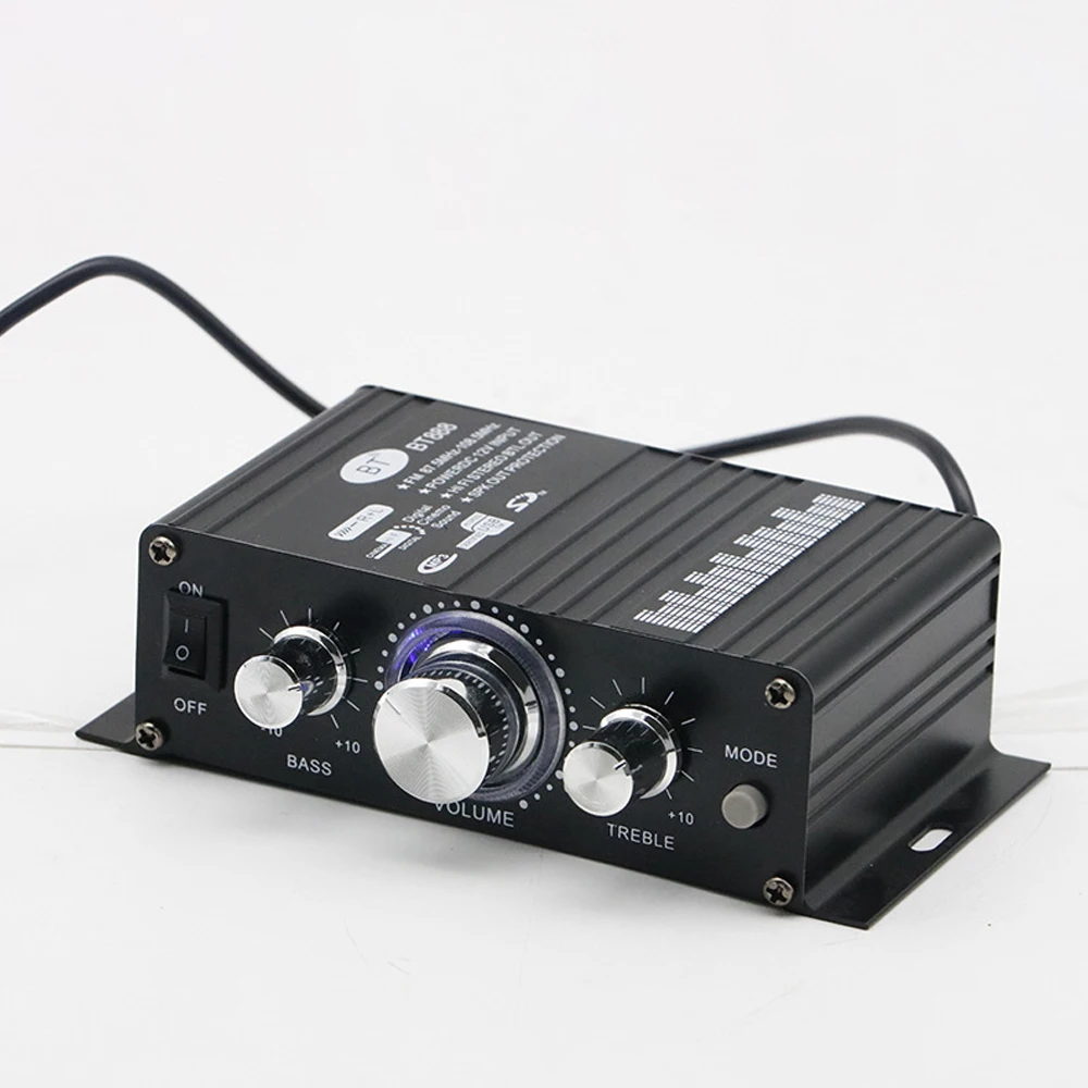 12V Mini Miniature Pure HIFI Amplifier Channel 2.0 Stereo Audio Sound Amp Bass Trebl for Home Theater Sound System