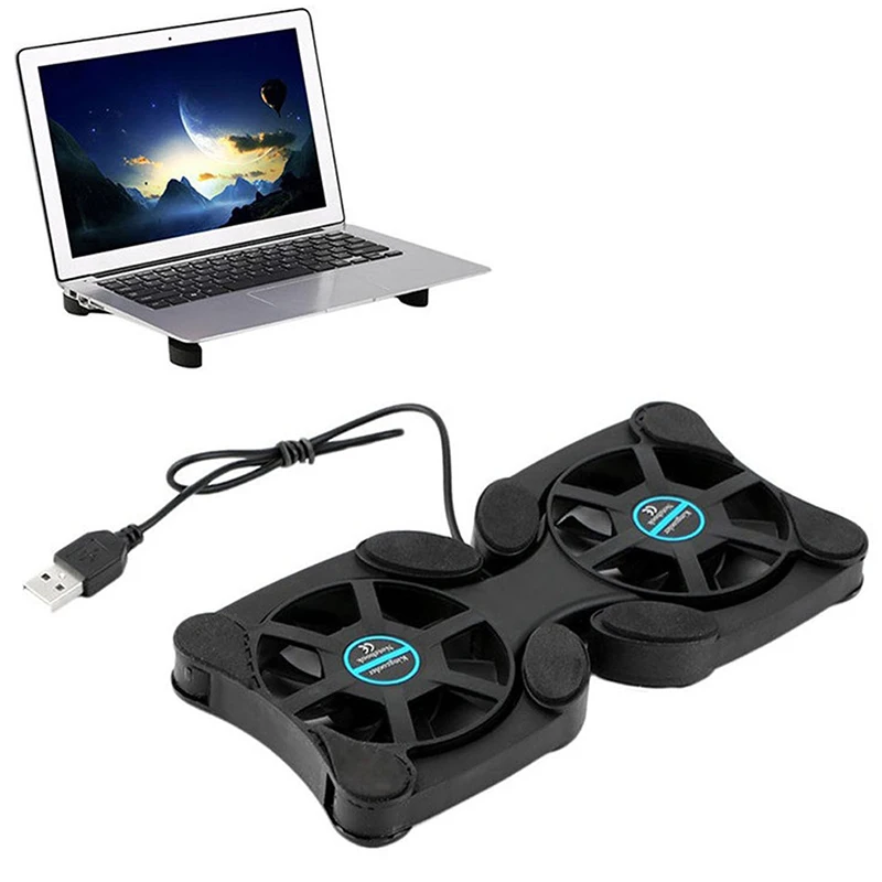 Laptop Cooling Base Foldable Laptop Notebook Cooler Cooling Pad Ergonomic Ventilated with Fans Fits 11-18 Inches Notebook